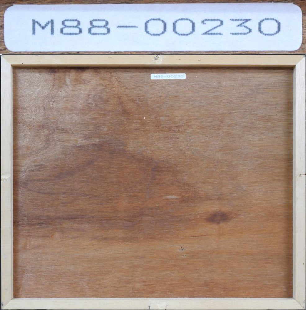 西田辰也「あかり・誰也あんどん」日本画・F8号 作品裏側画像