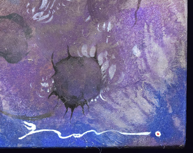 仁戸田典子「眠りのゆくえ」油絵・変形8号 サイン拡大画像