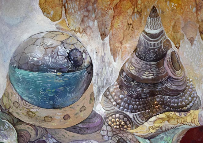 仁戸田典子「眠りのゆくえ」油絵・変形8号 拡大画像3