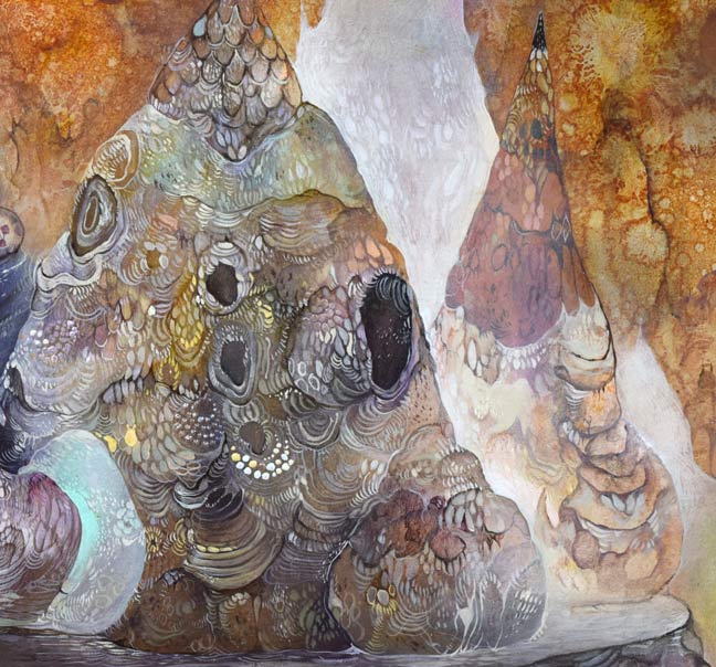 仁戸田典子「眠りのゆくえ」油絵・変形8号 拡大画像6