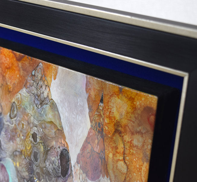 仁戸田典子「眠りのゆくえ」油絵・変形8号 額装画像1