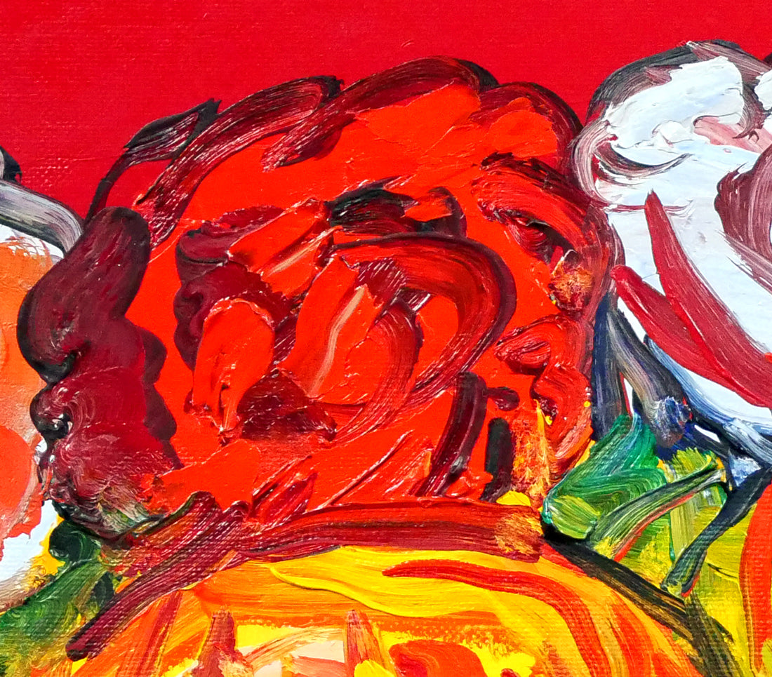 野間仁根「薔薇」油絵・F6号 拡大画像3