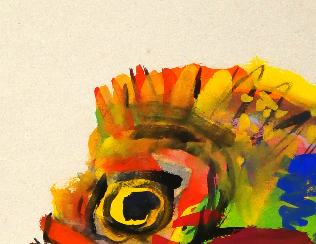 野間仁根「魚 メバル」水彩画・色紙 拡大画像2