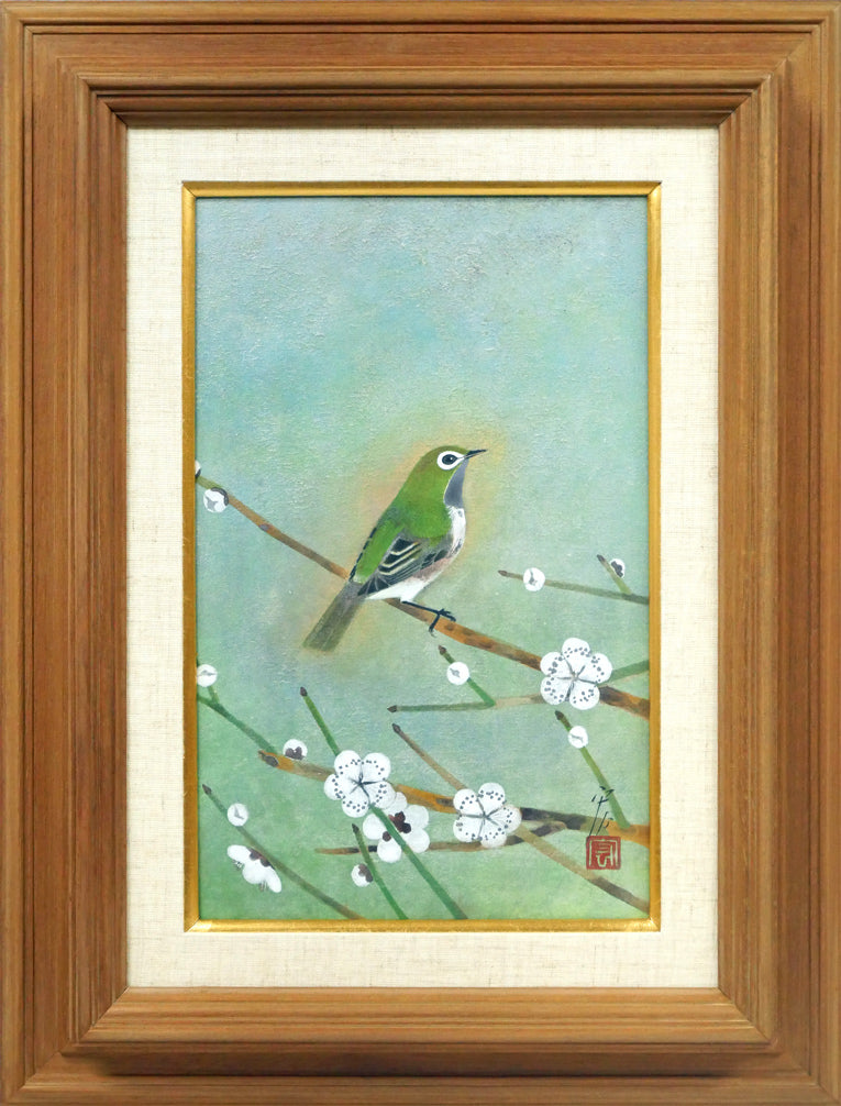 野々内宏「目白」日本画・P4号