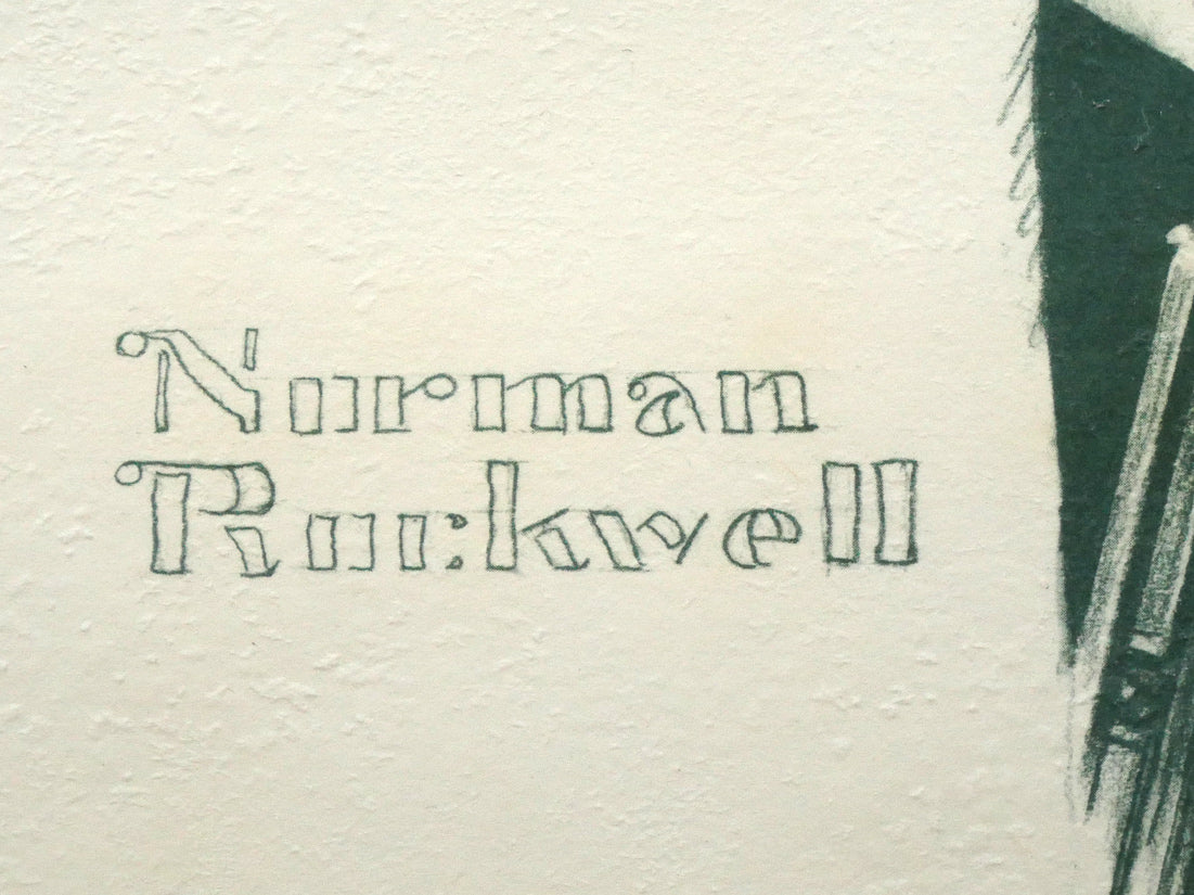 ノーマン ロックウエル(Norman Rockwell)「FIRST HAIRCUT」リトグラフ 版上サイン拡大画像