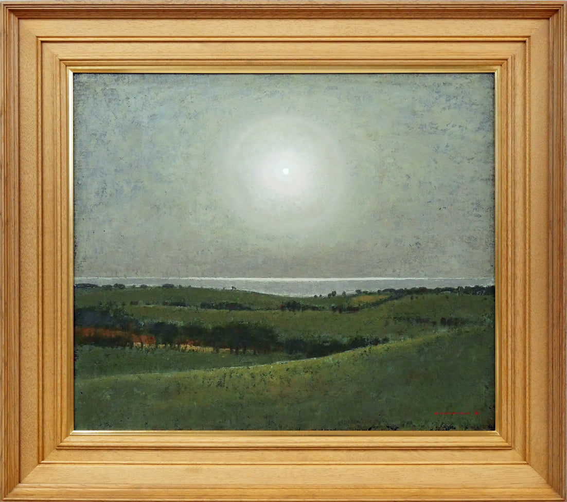 越智紀久張「日輪(厚田風景)」油絵・F10号