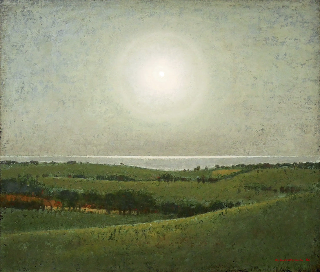 越智紀久張「日輪(厚田風景)」油絵・F10号 作品全体画像