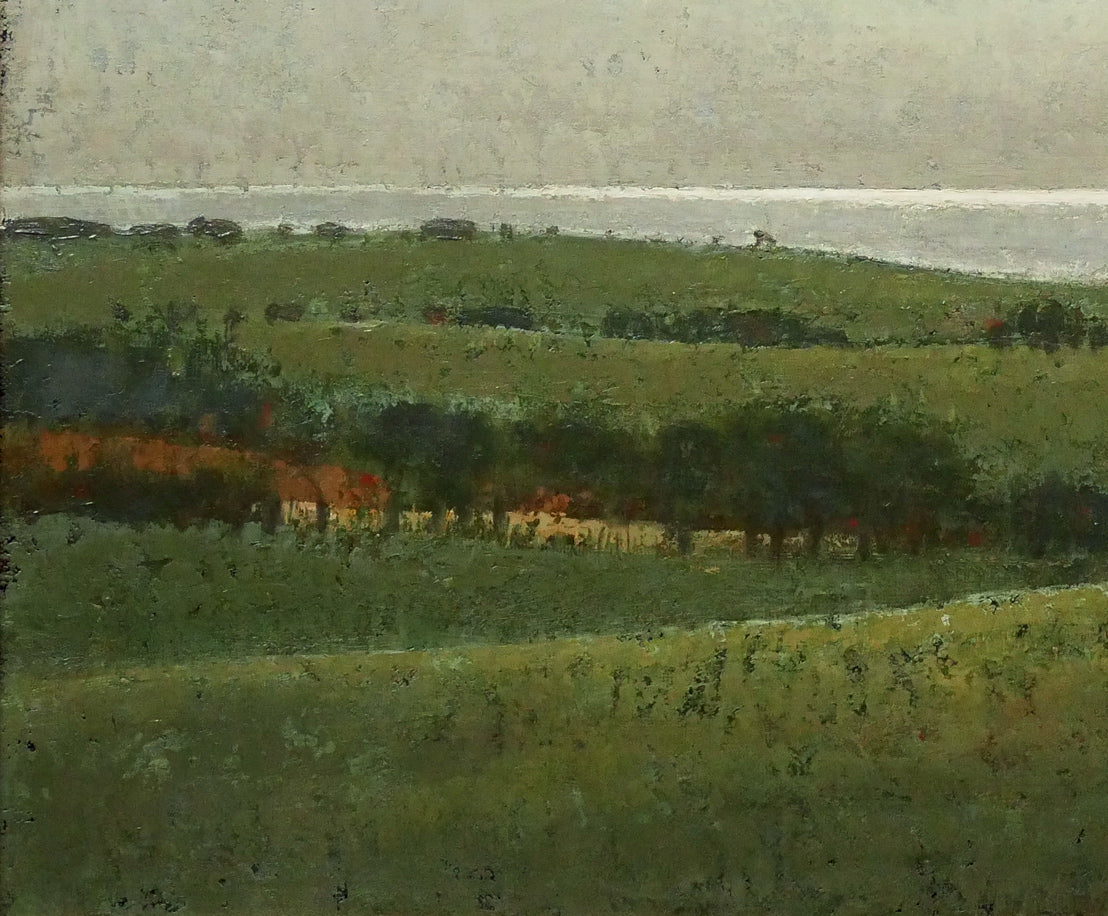 越智紀久張「日輪(厚田風景)」油絵・F10号 拡大画像4