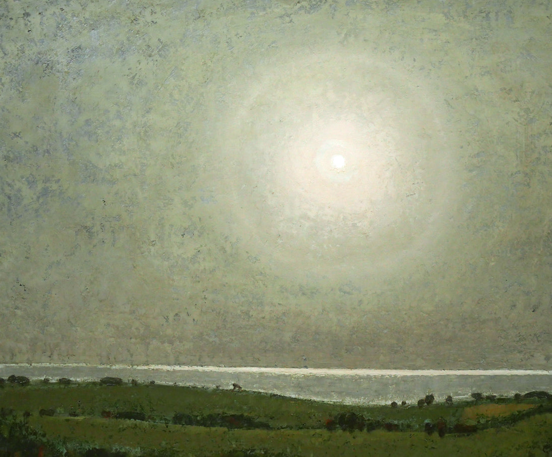 越智紀久張「日輪(厚田風景)」油絵・F10号 拡大画像2