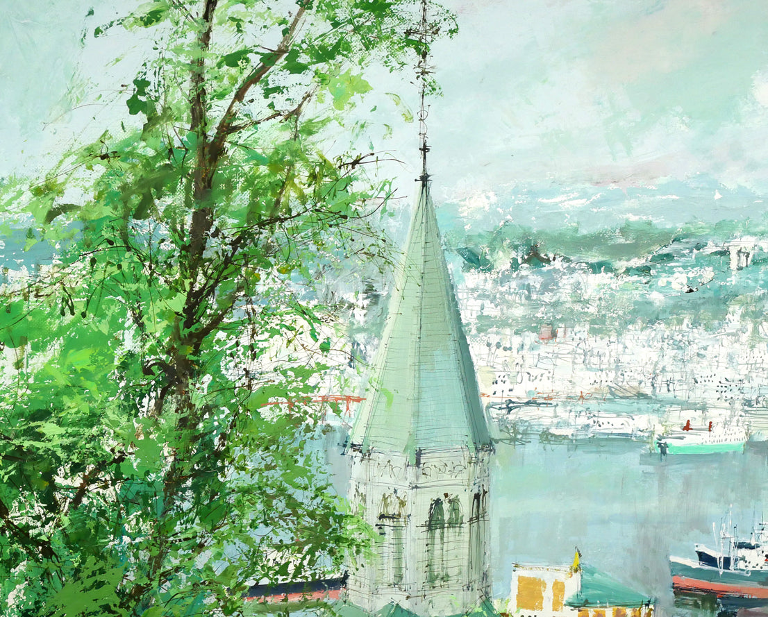 小田切訓「長崎(大浦天主堂)」油絵・F30号 拡大画像1