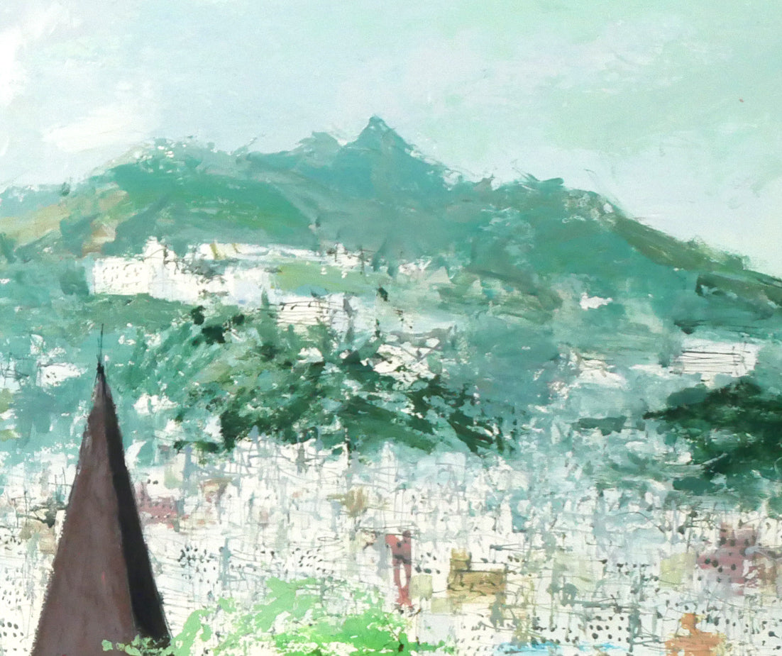 小田切訓「長崎(大浦天主堂)」油絵・F30号 拡大画像4