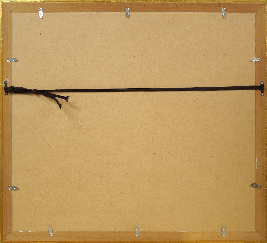 織田広喜「風車のある風景」リトグラフ 額縁裏側画像