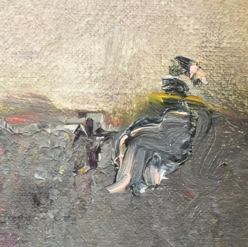 織田広喜「燈台と少女」油絵・F0号 拡大画像5