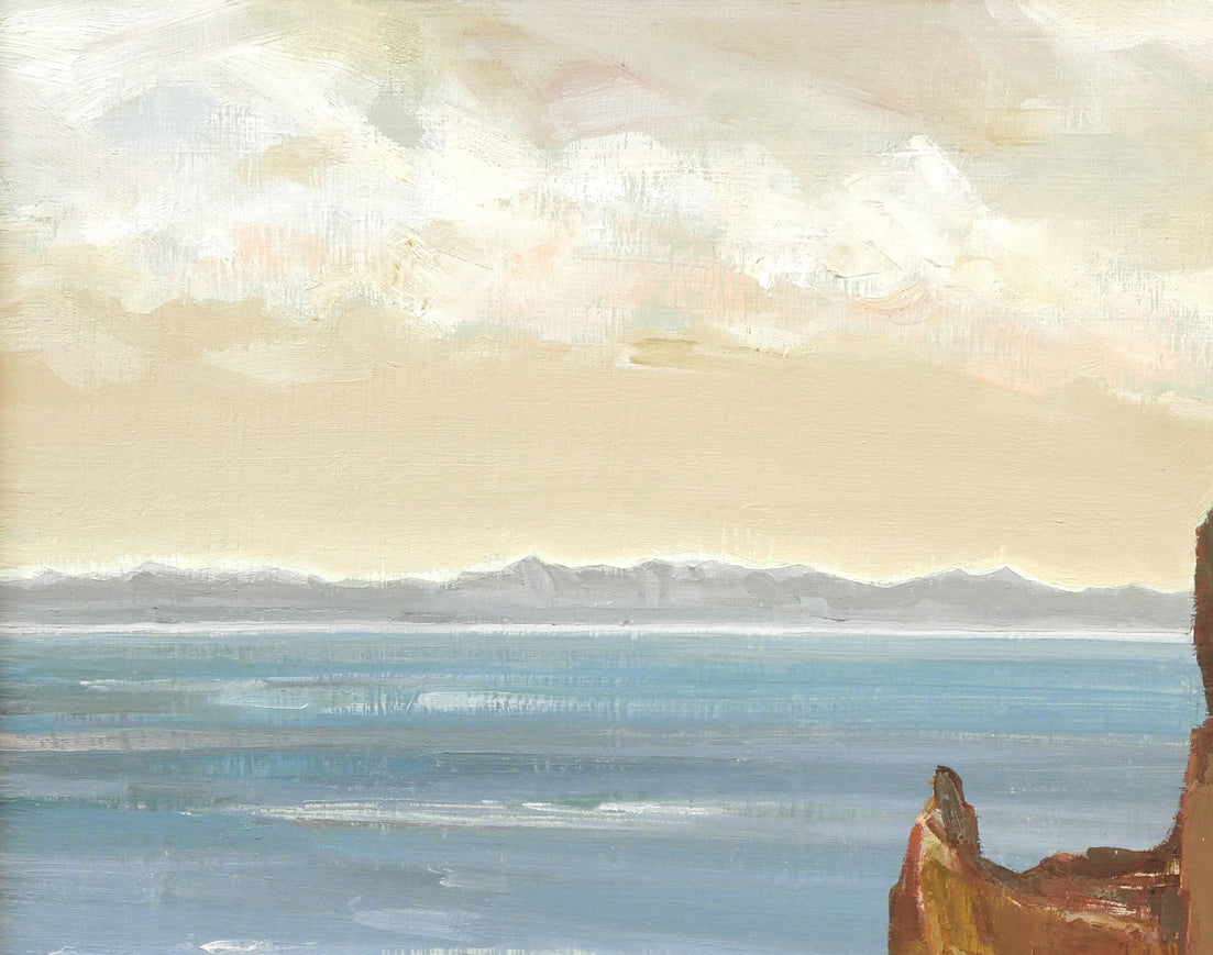 小川清「赤岩秋景(小樽)」油絵・F12号 拡大画像1