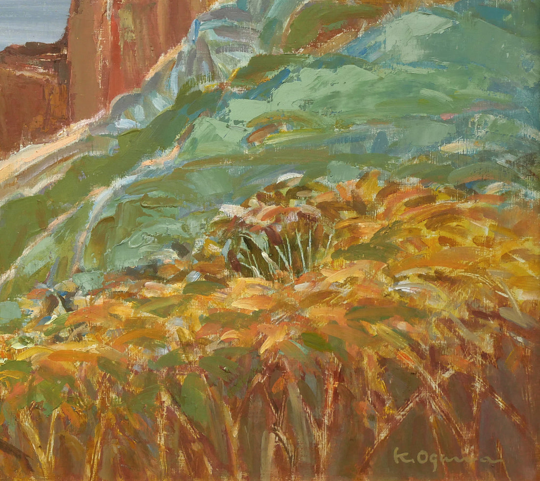 小川清「赤岩秋景(小樽)」油絵・F12号 拡大画像5