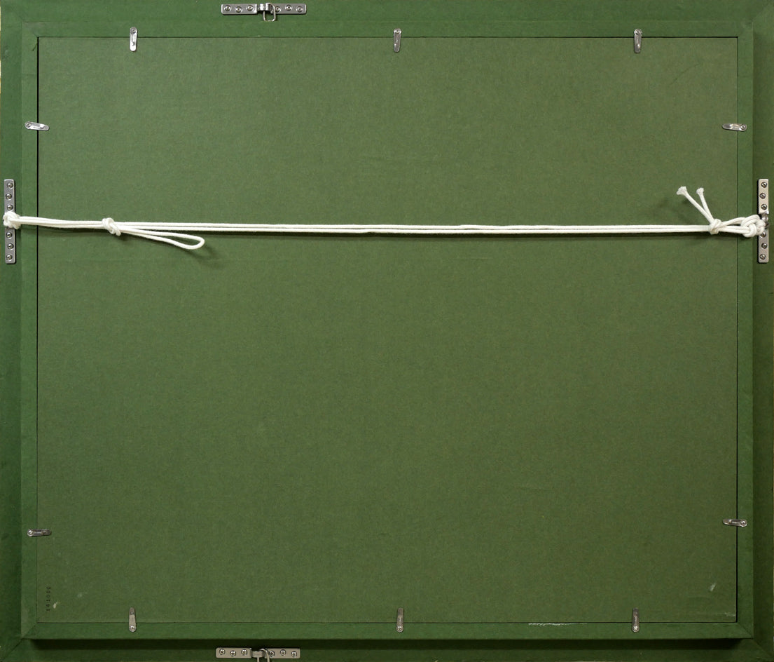 小川清「赤岩秋景(小樽)」油絵・F12号 額縁裏側画像