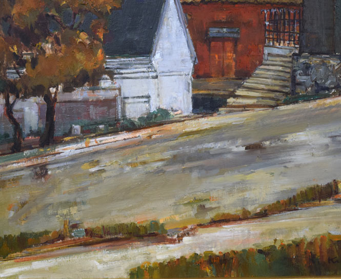 小川清「函館の建物」油絵・F30号 拡大画像6