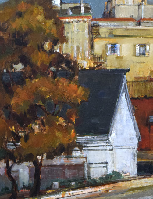 小川清「函館の建物」油絵・F30号 拡大画像4