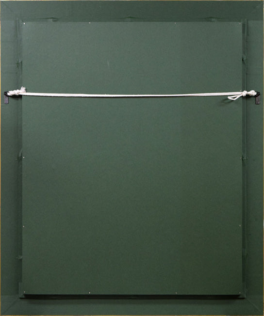 小川清「函館の建物」油絵・F30号 額縁裏側画像