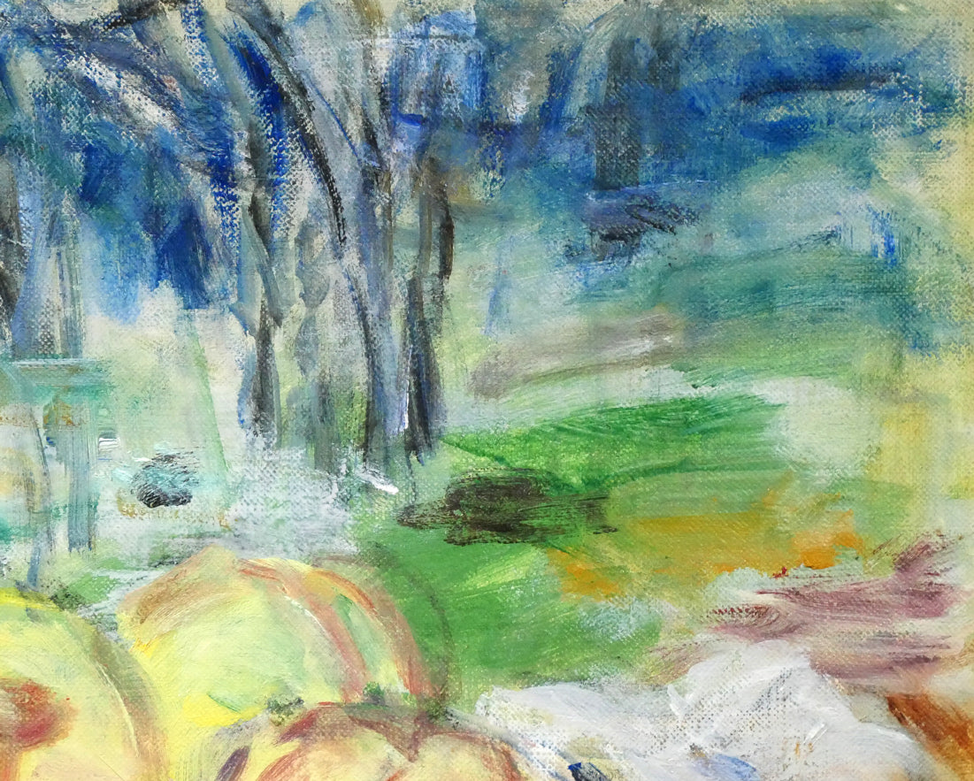 小川マリ「もも」油絵・F4号 拡大画像2