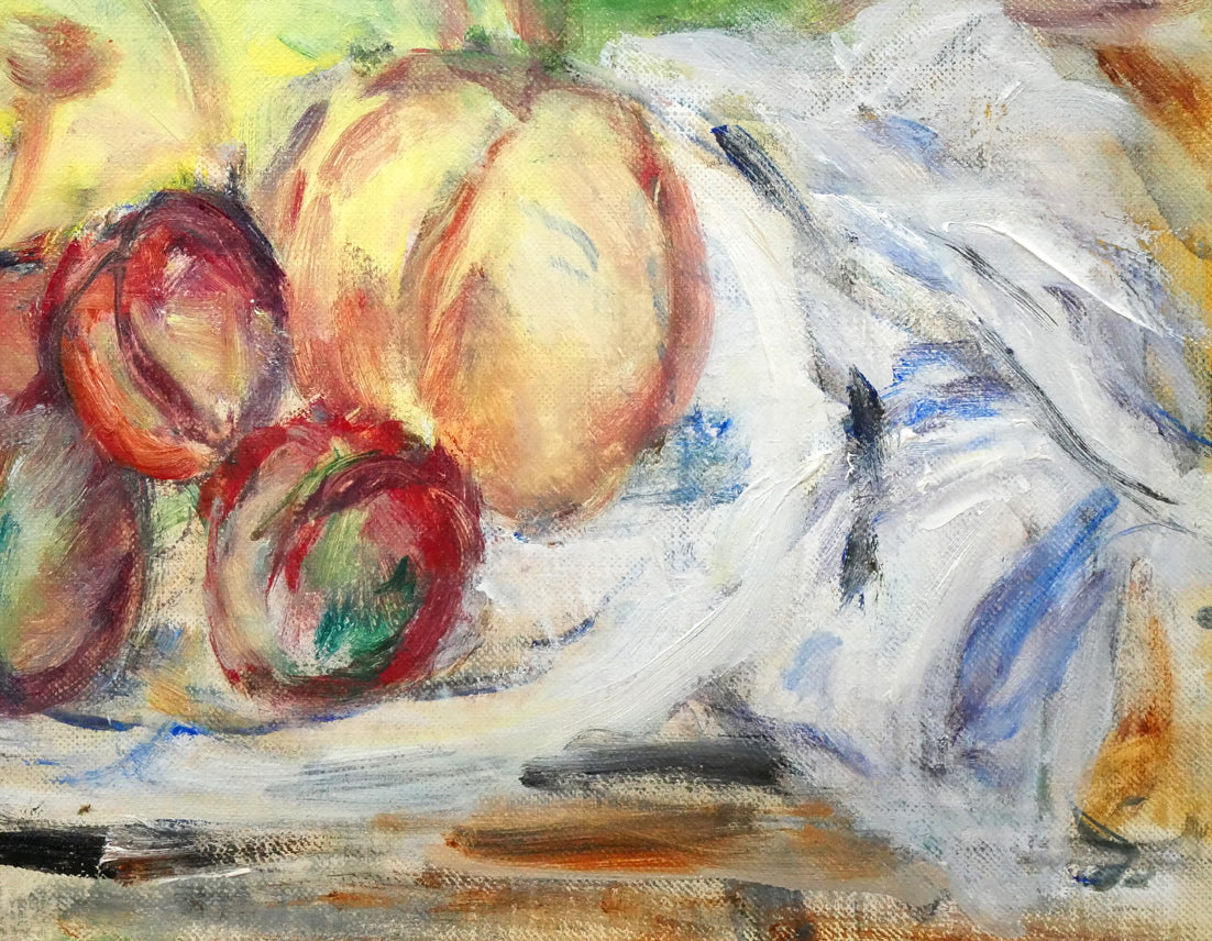 小川マリ「もも」油絵・F4号 拡大画像5