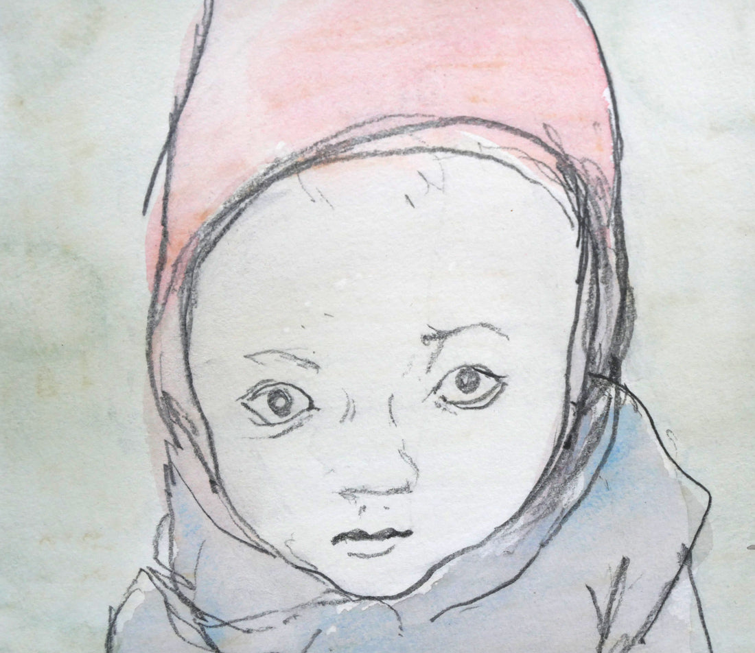 小川原脩「ヘレン」水彩画 拡大画像1