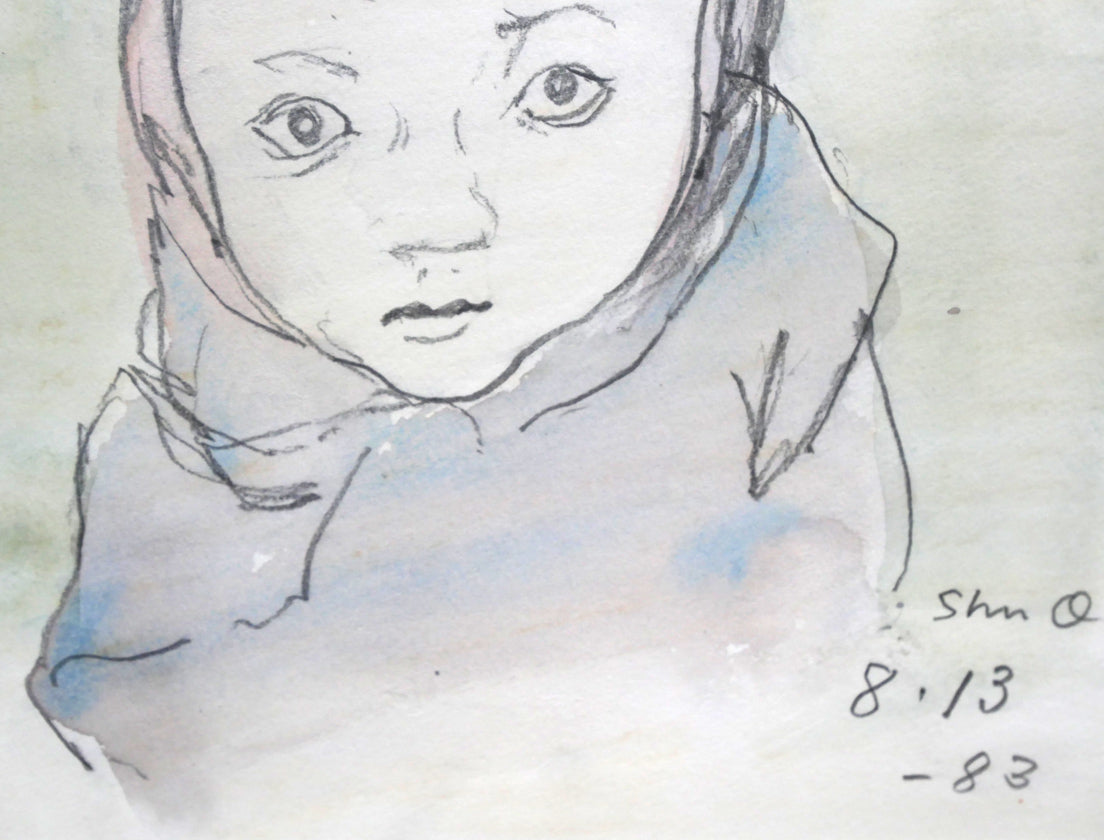 小川原脩「ヘレン」水彩画 拡大画像3