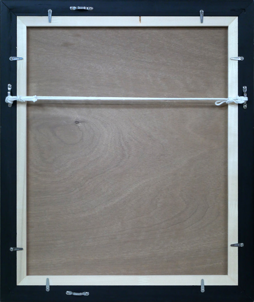 小川原脩「ヘレン」水彩画 額縁裏側画像