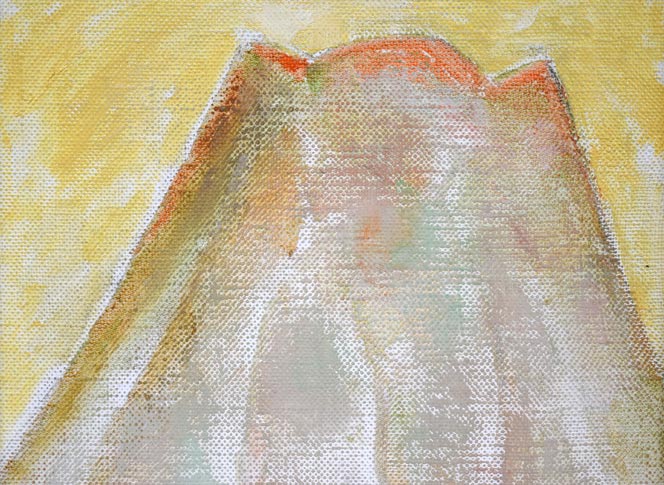 小川原脩「孤峰(羊蹄山)」油絵・F4号 拡大画像1