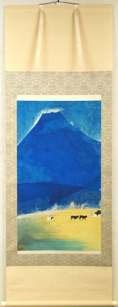 小倉遊亀「晴巒(せいらん)」石版画(リトグラフ)掛軸・限定品