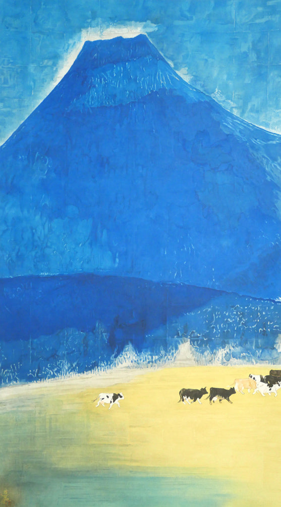 小倉遊亀「晴巒(せいらん)」石版画(リトグラフ)掛軸・限定品 作品全体画像