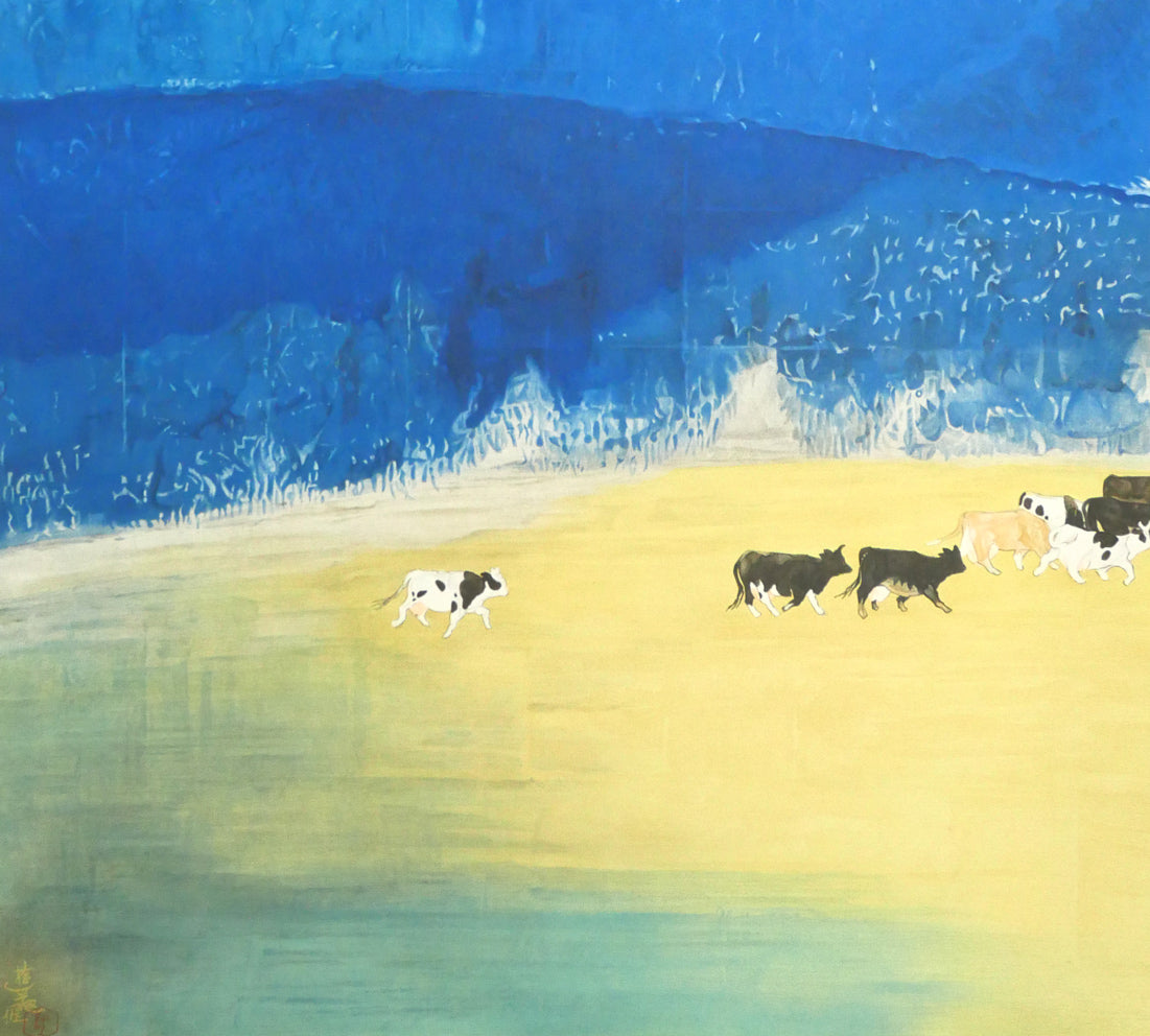 小倉遊亀「晴巒(せいらん)」石版画(リトグラフ)掛軸・限定品 拡大画像2