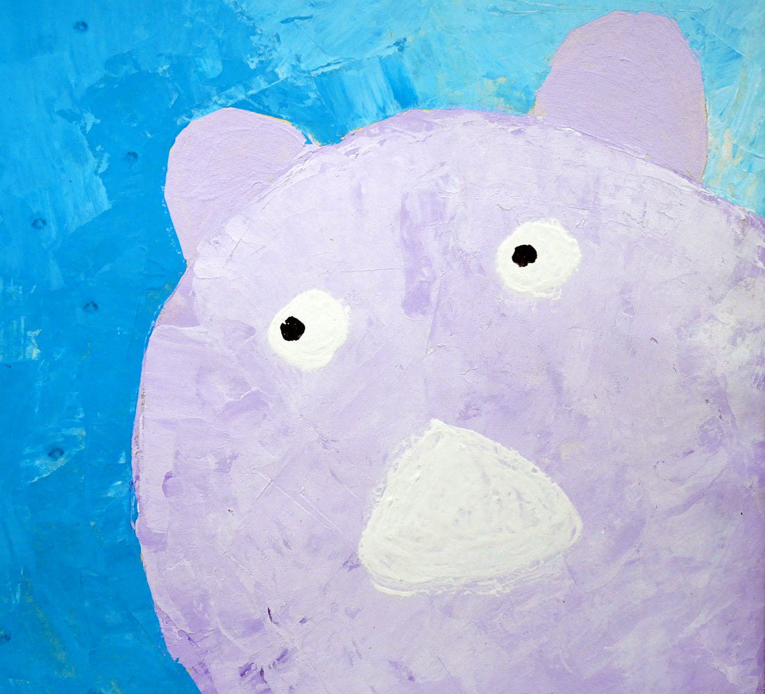 おおば比呂司「馬橇のある風景」アクリル画・5号 拡大画像2