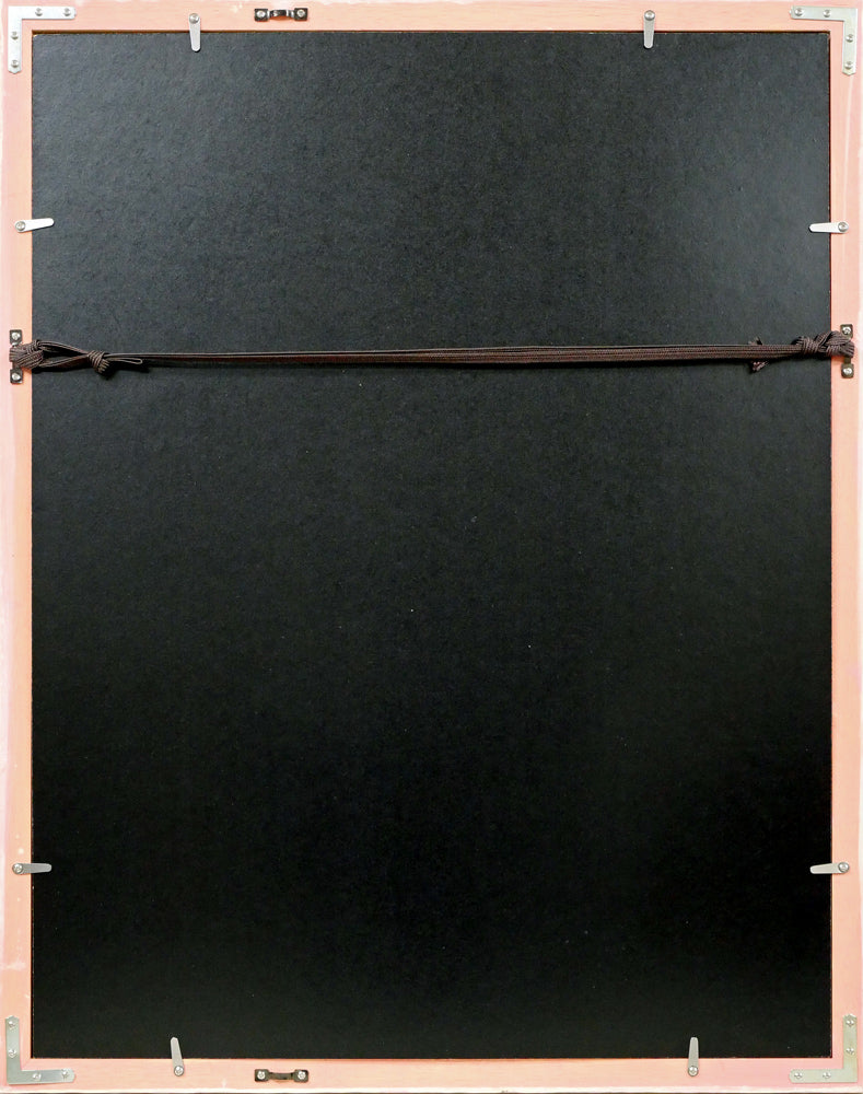 おおば比呂司「サッポロビール園(味のある旅)」水彩画・5号 額縁裏側画像