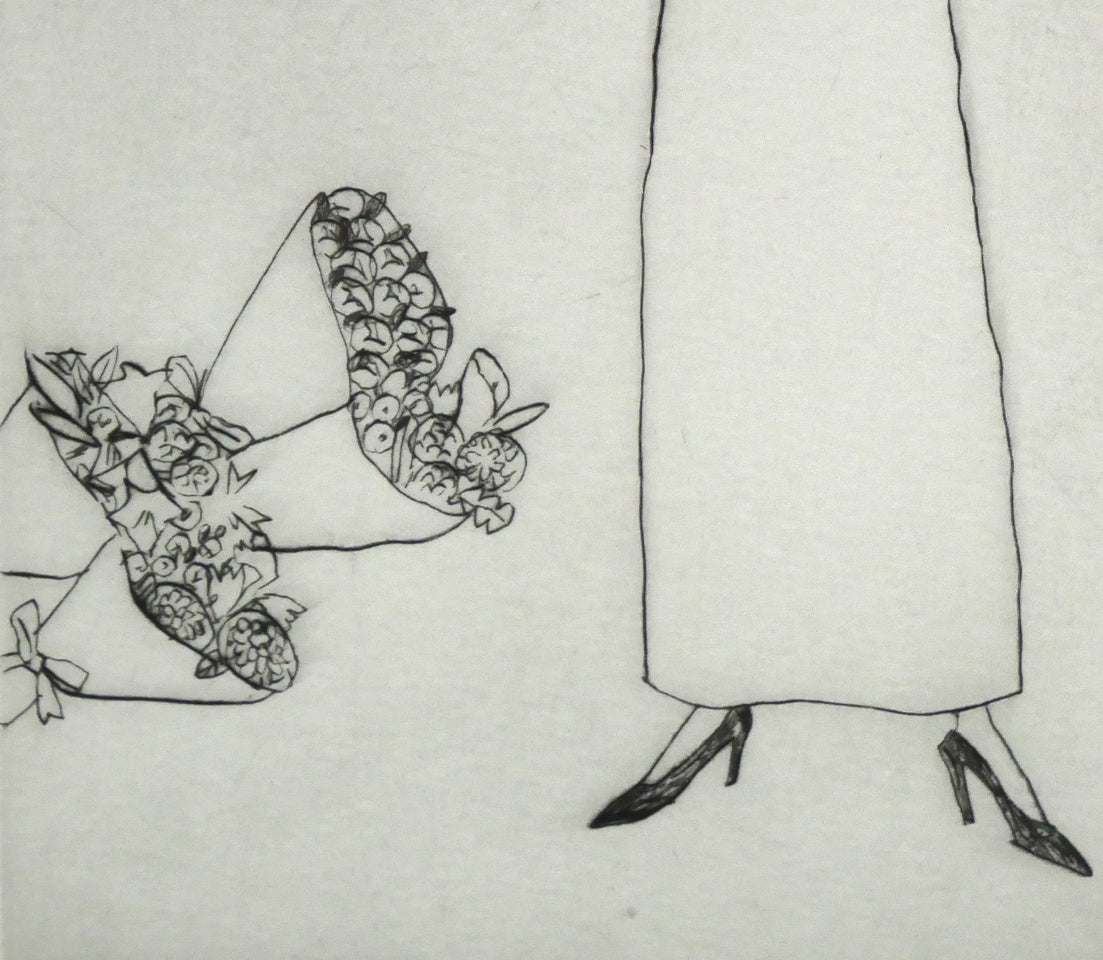 大橋歩「アンコールの軽やかな音色」銅版画 拡大画像3