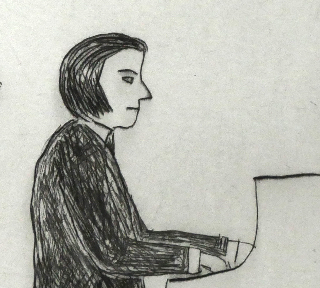 大橋歩「アンコールの軽やかな音色」銅版画 拡大画像6