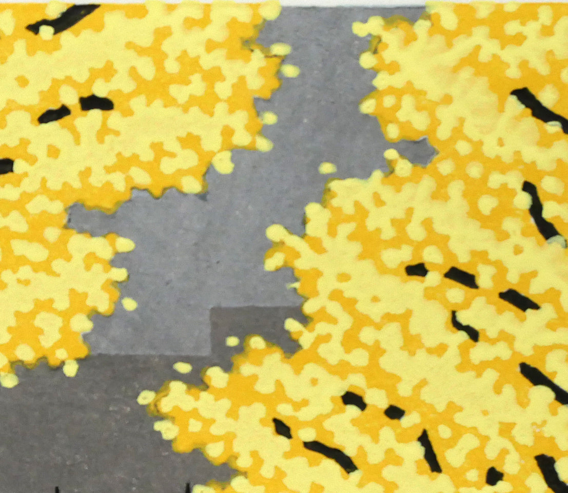 大本靖「秋の道庁B」木版画 拡大画像2