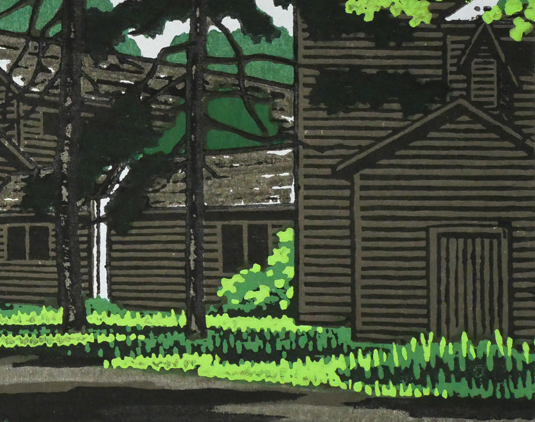 大本靖「恵迪寮(北海道大学)」木版画 拡大画像4