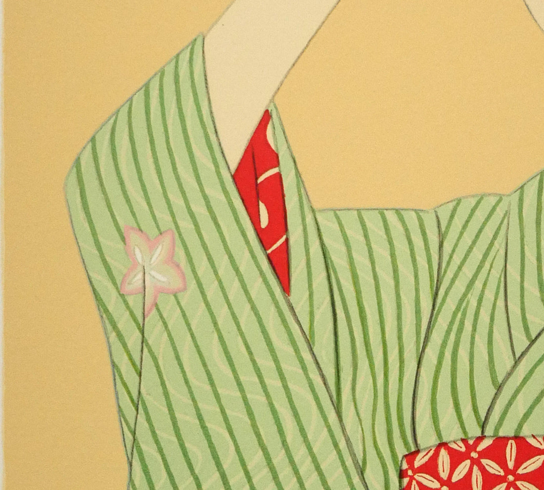 大竹五洋「かんざし」リトグラフ 拡大画像4