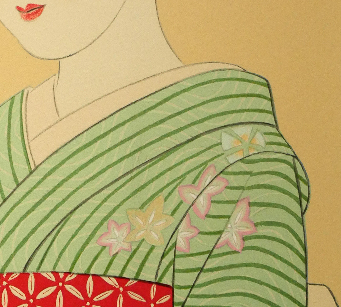 大竹五洋「かんざし」リトグラフ 拡大画像5