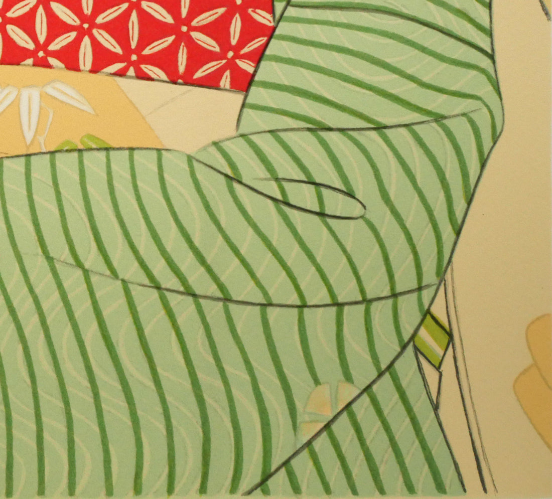 大竹五洋「かんざし」リトグラフ 拡大画像7