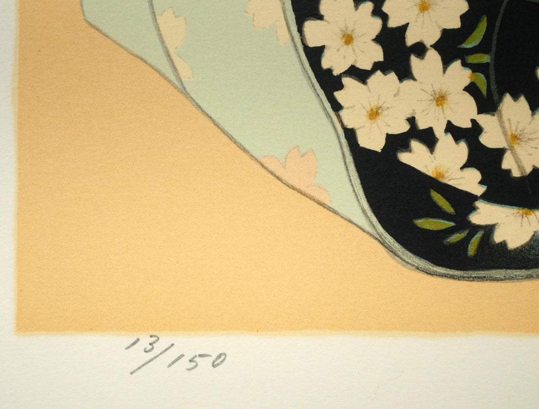 大竹五洋「桜花(舞妓)」リトグラフ 限定番号(ed,13/150)