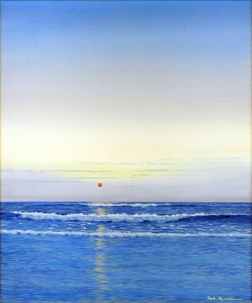 大槌隆「潮騒の朝」油絵・F8号 作品全体画像