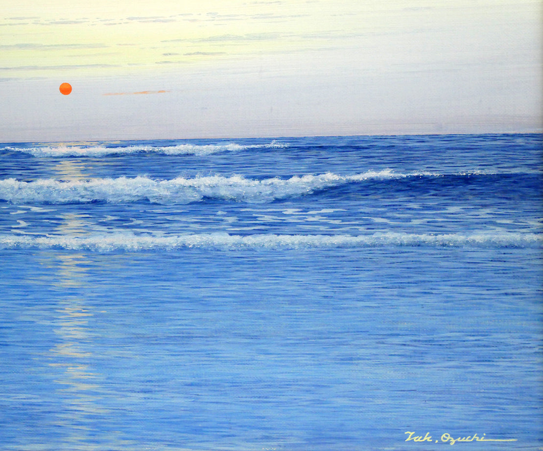 大槌隆「潮騒の朝」油絵・F8号 拡大画像5