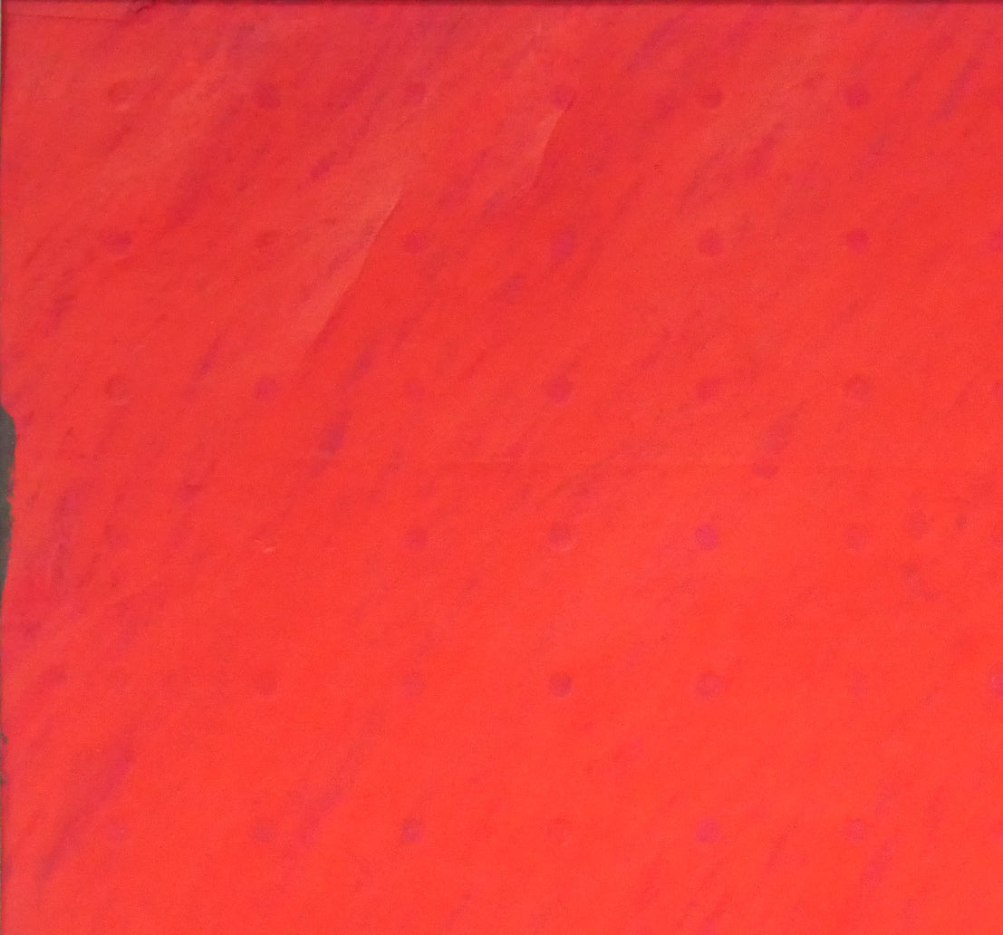 岡部昌生「無題(赤)」紙にフロッタージュ 拡大画像1