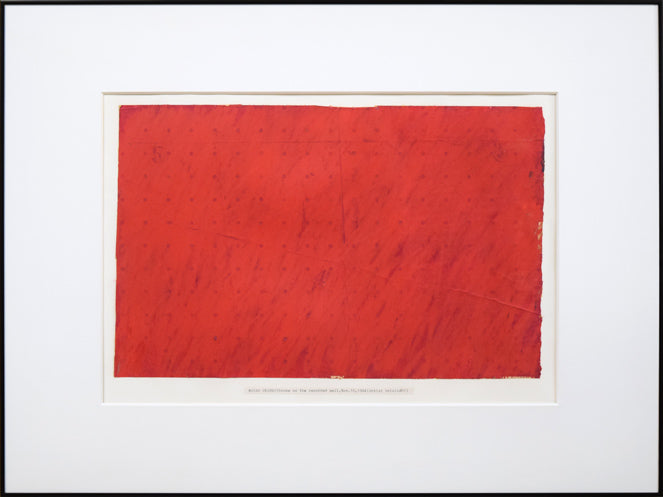 岡部昌生「Stroke on the Recorded Wall(赤)」フロッタージュ