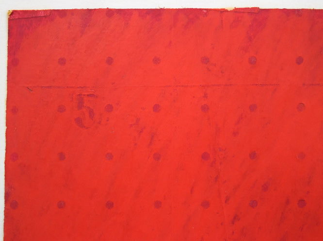 岡部昌生「Stroke on the Recorded Wall(赤)」フロッタージュ 拡大画像3