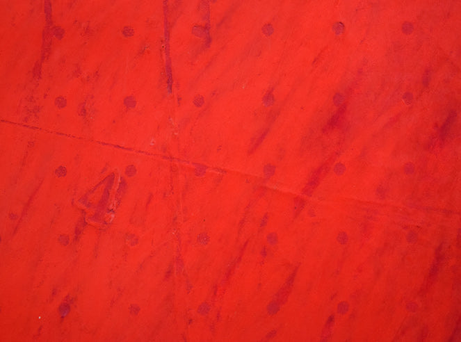 岡部昌生「Stroke on the Recorded Wall(赤)」フロッタージュ 拡大画像5