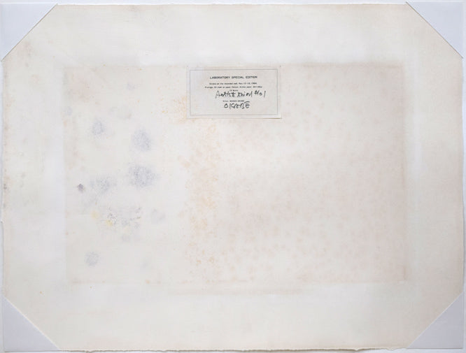 岡部昌生「Stroke on the Recorded Wall(赤)」フロッタージュ 作品裏側画像