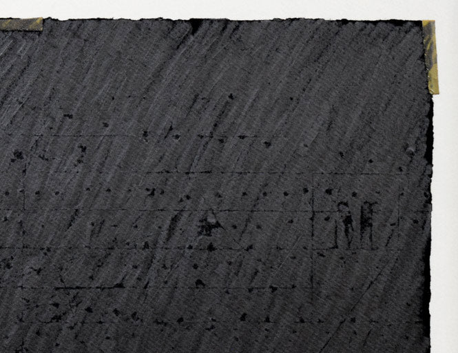 岡部昌生「Stroke on the recorded wall(黒)」フロッタージュ 拡大画像2